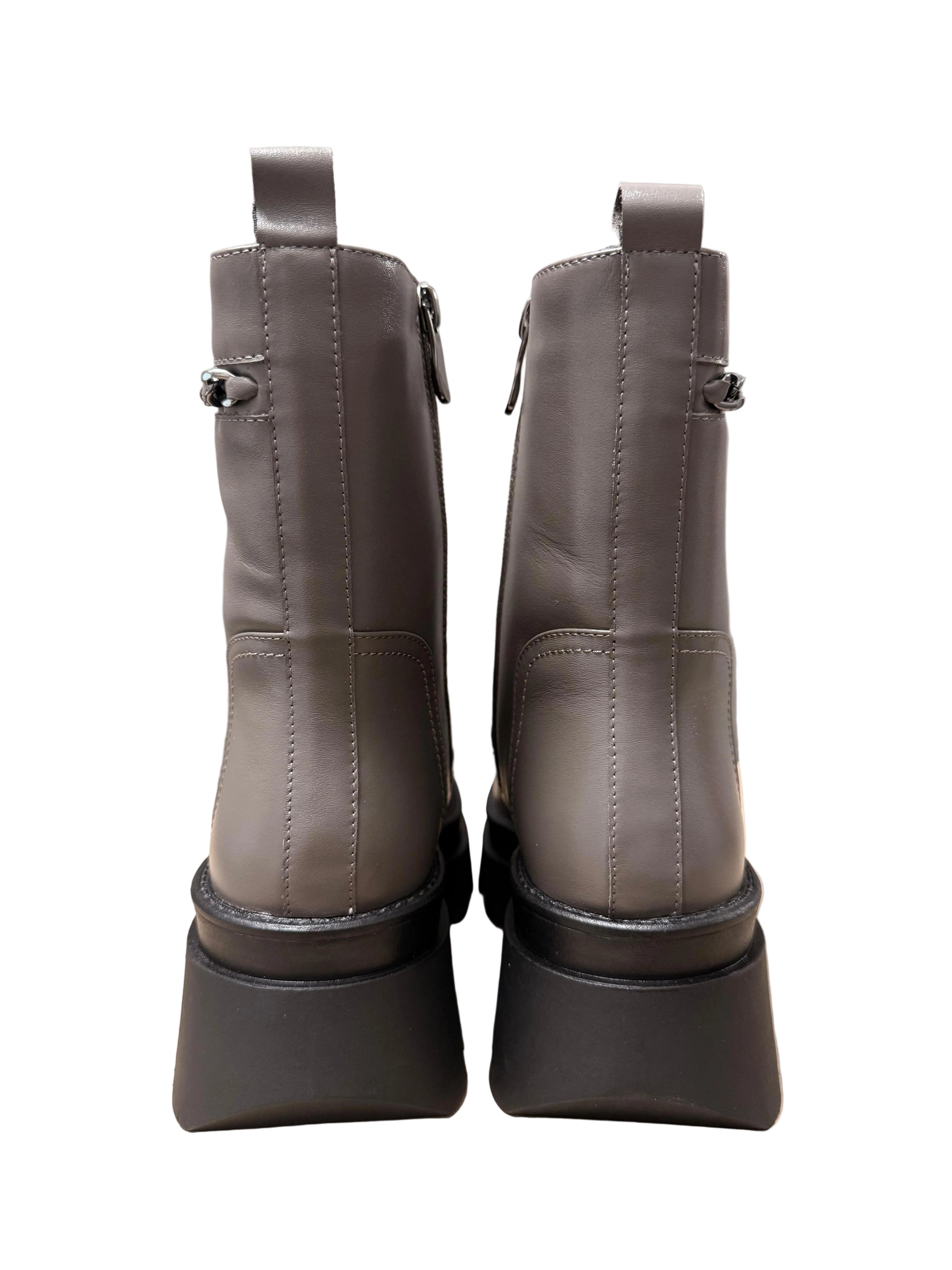Ghete Piele Naturala P539-L1123R-1 Khaki - Betina Scarpe