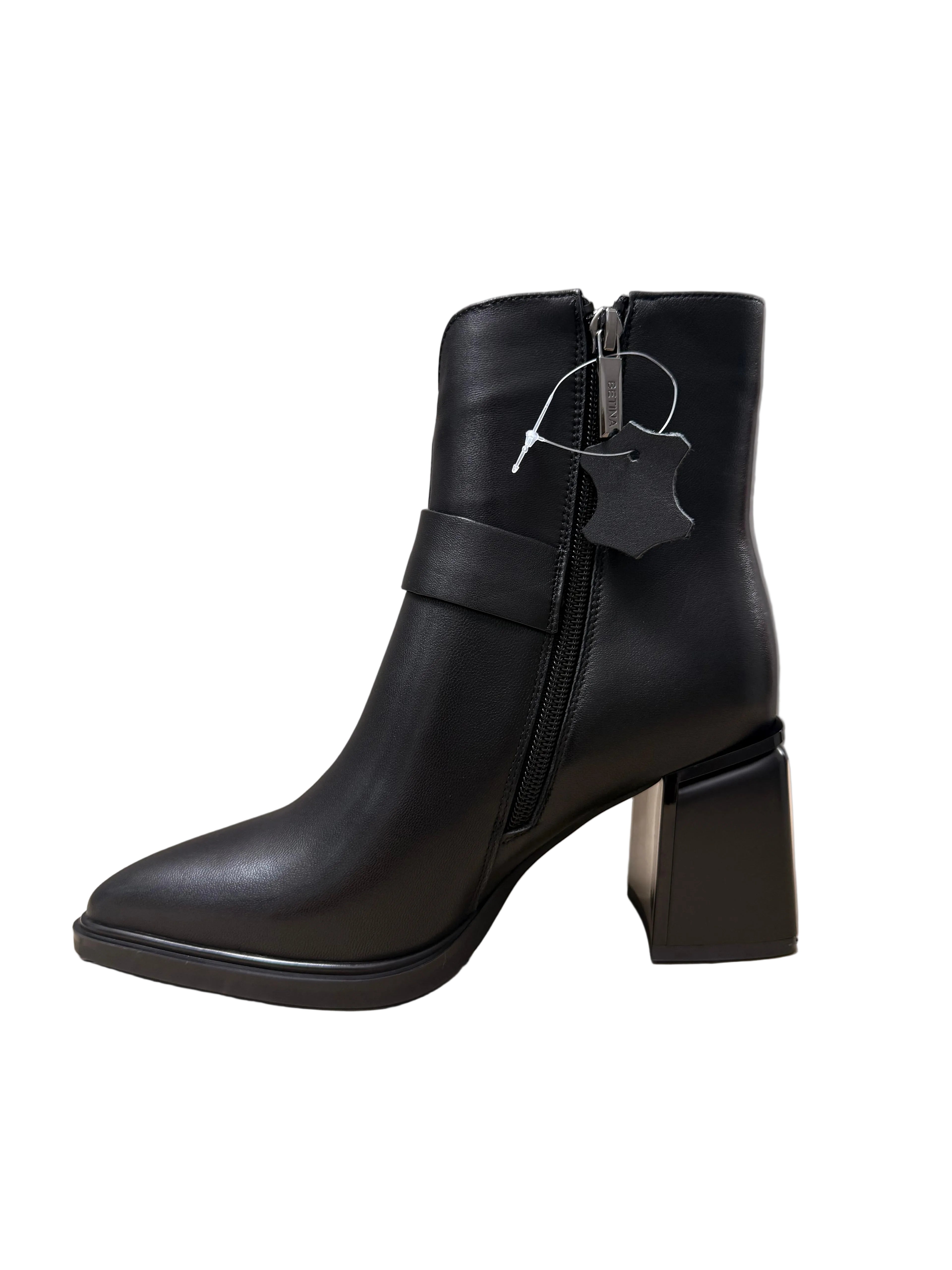Ghete Piele Naturala M2180-L4623R Black - Betina Scarpe