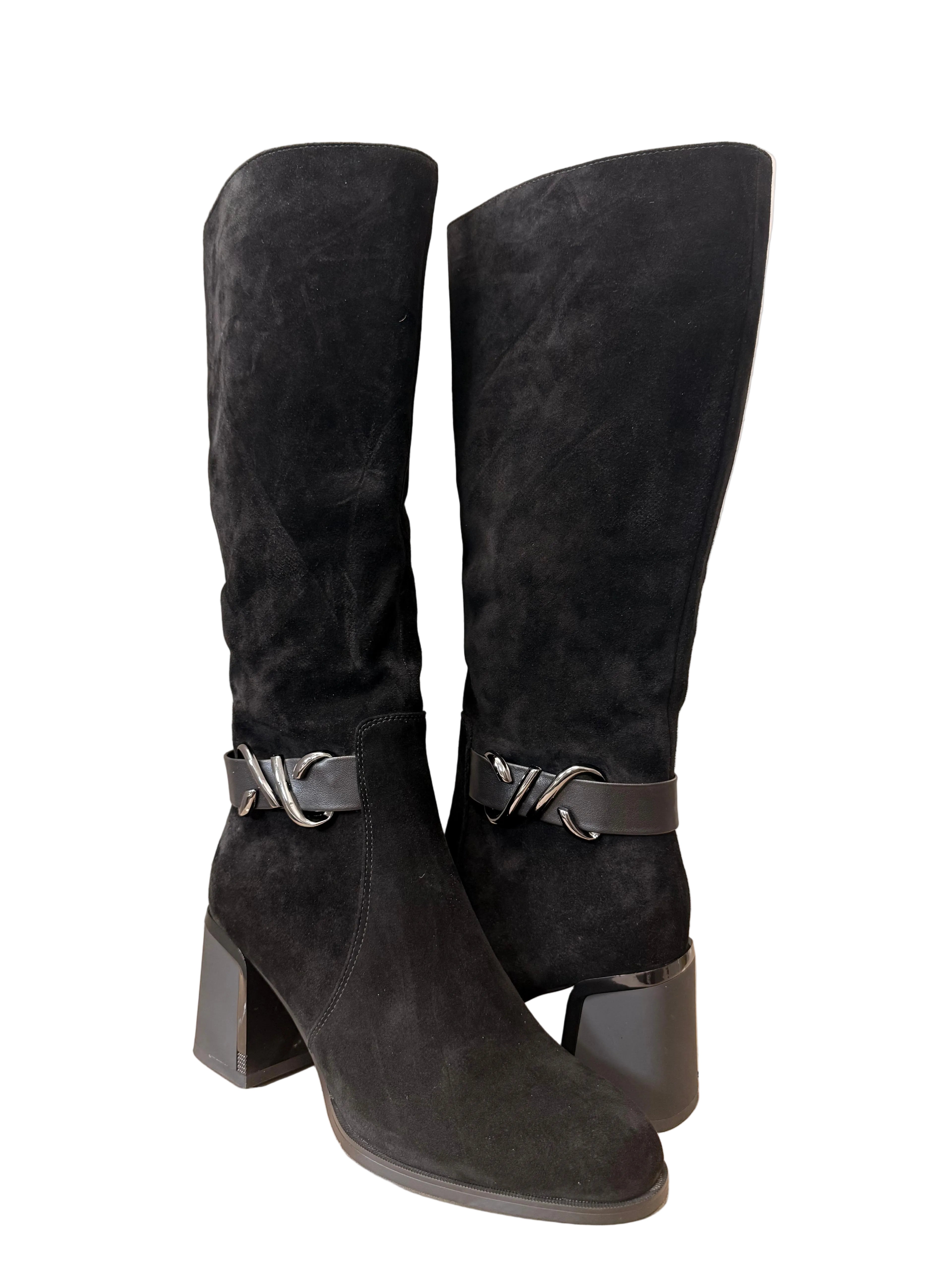 Ghete Piele Naturala P1307-L306 Black - Betina Scarpe