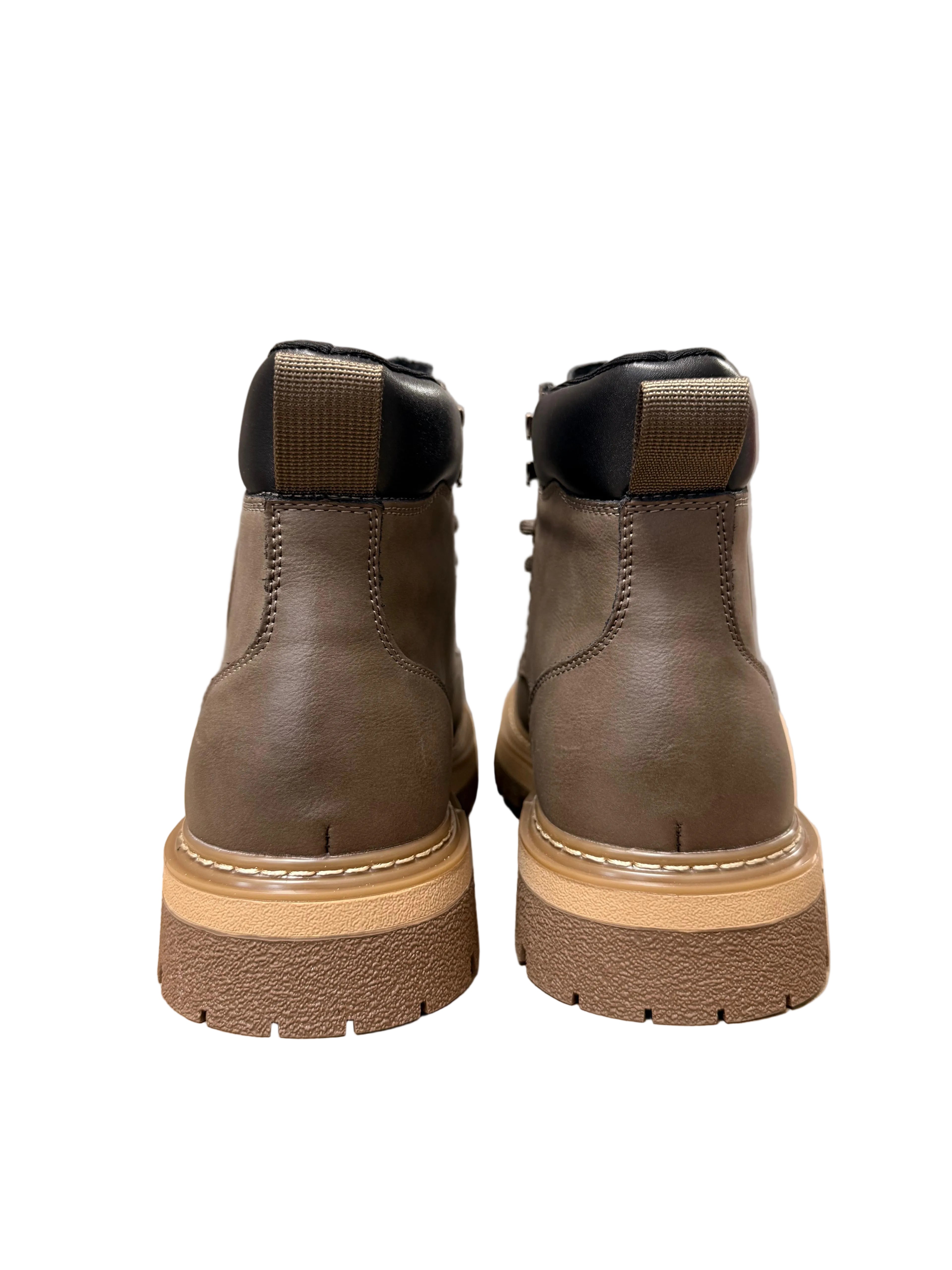 Pantofi Piele Naturala 75391 Khaki Oskon