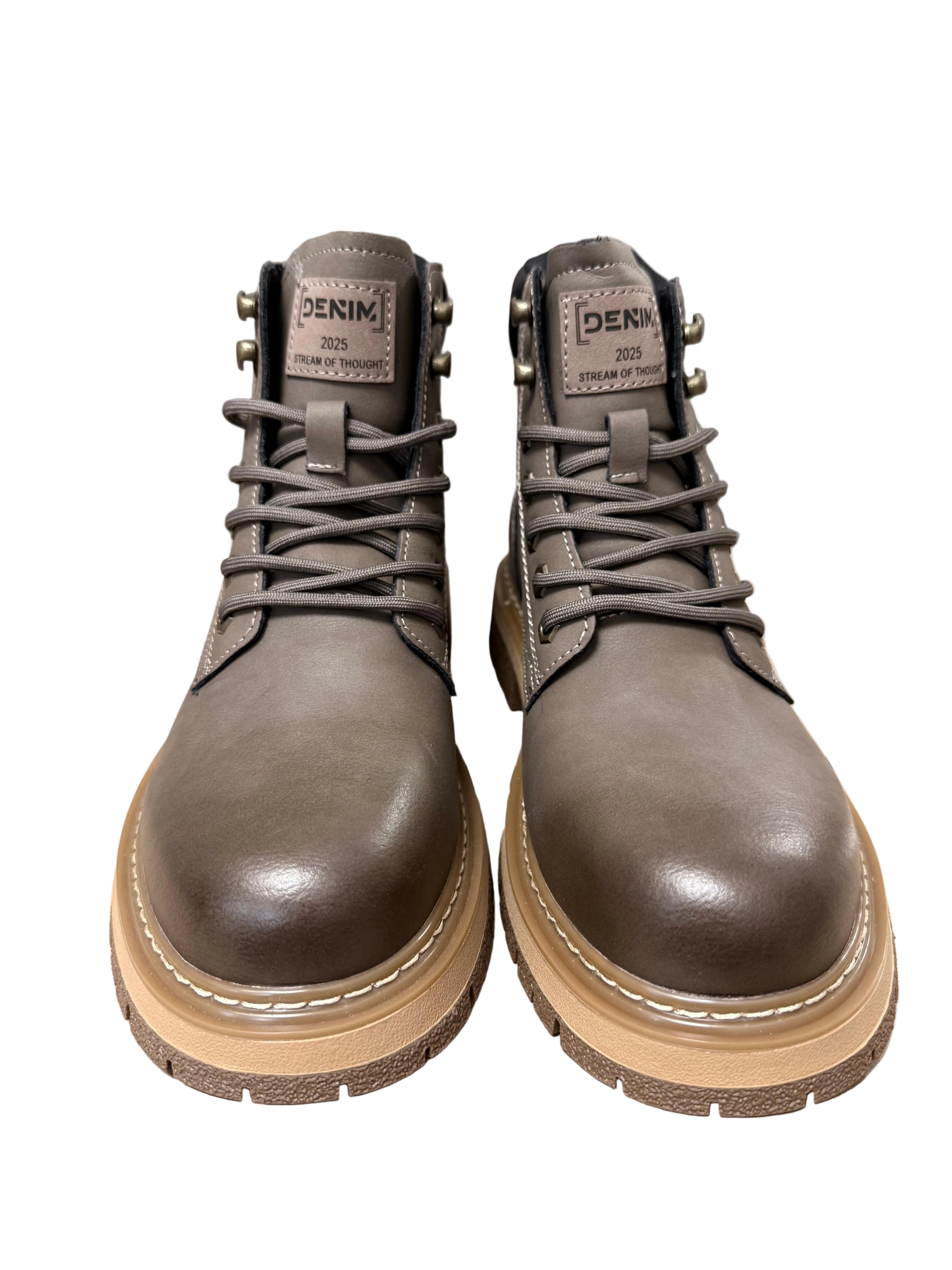 Pantofi Piele Naturala 75391 Khaki Oskon