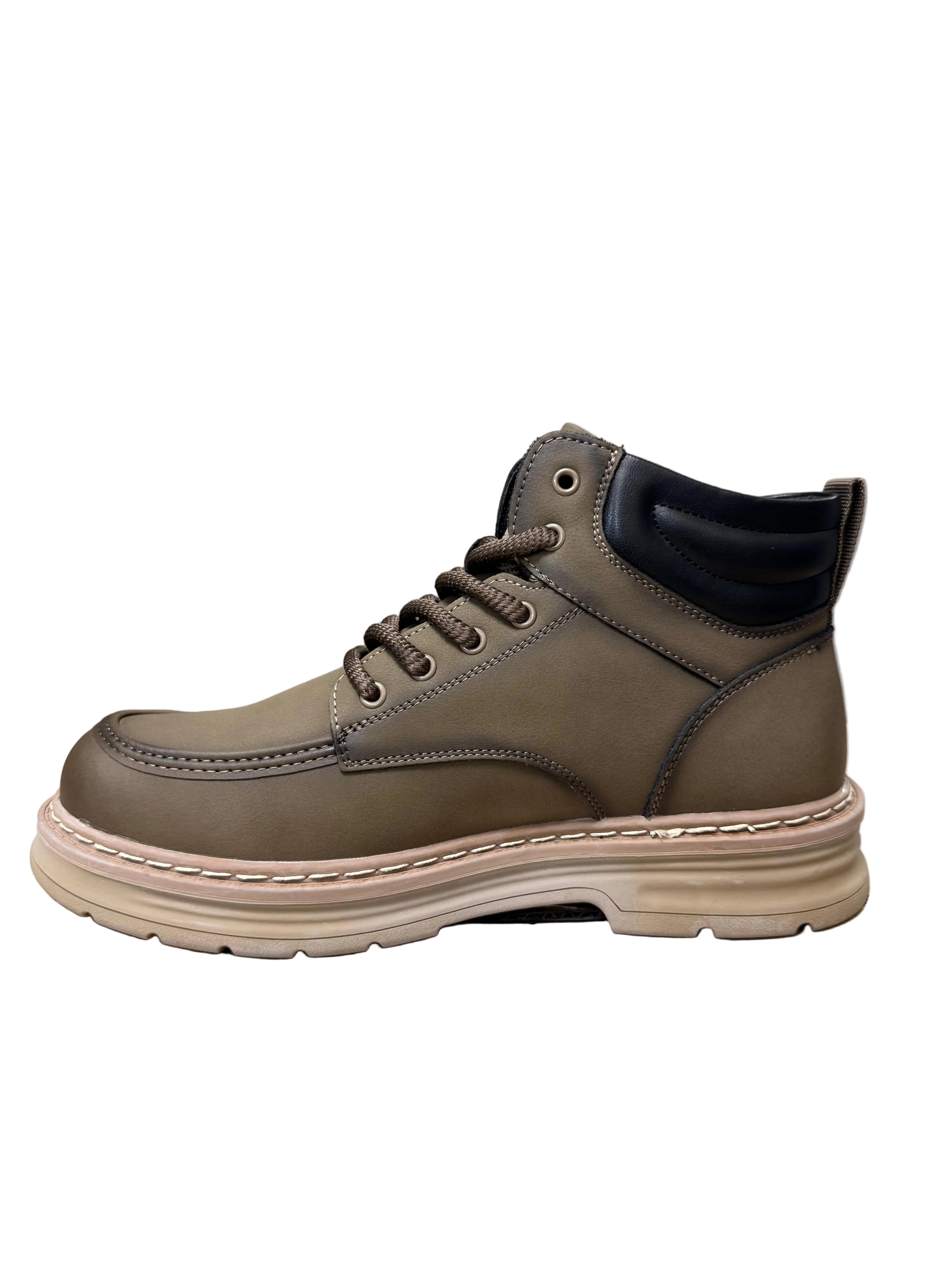Pantofi Piele Naturala 85527 Khaki Oskon