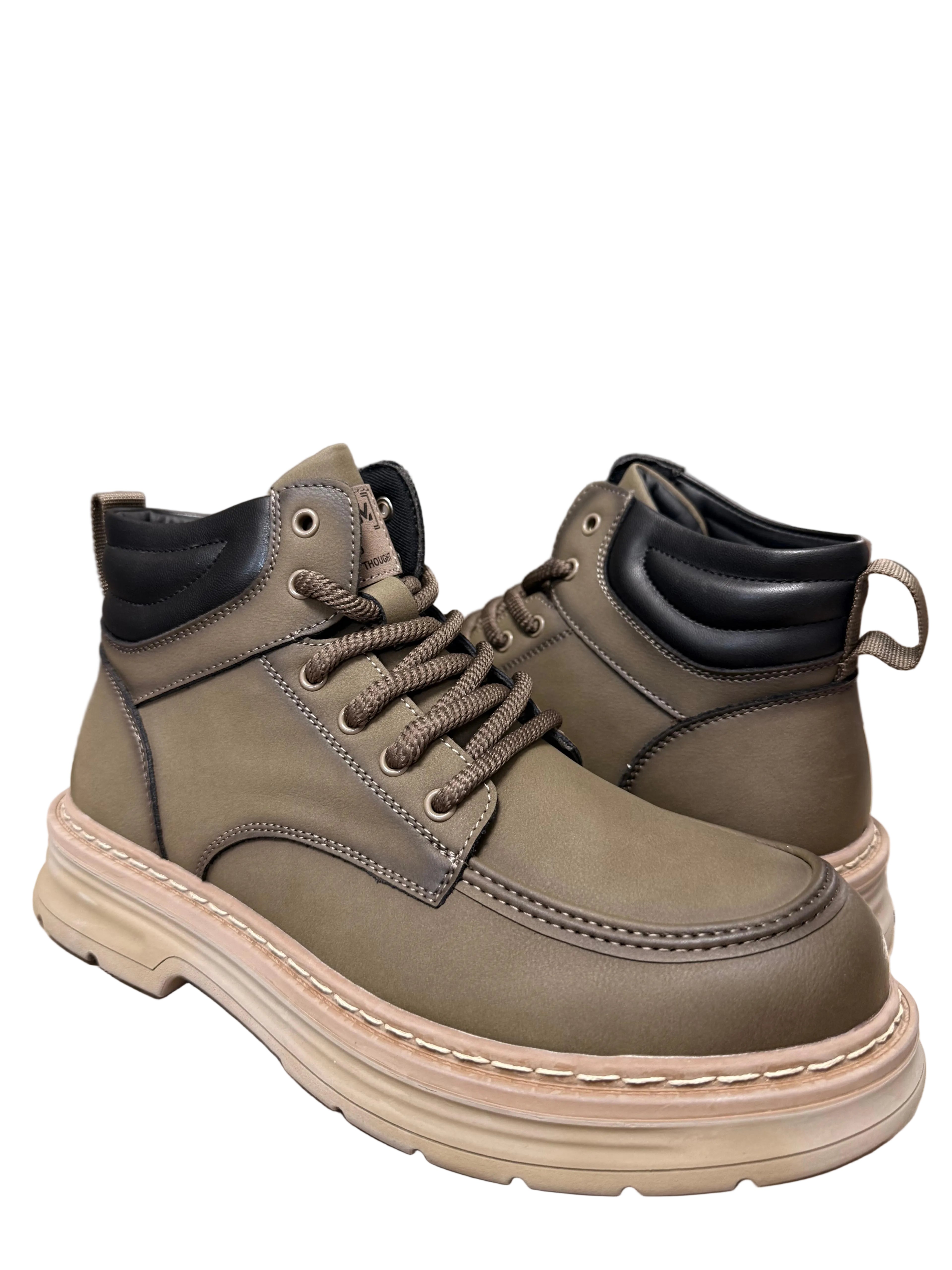 Pantofi Piele Naturala 85527 Khaki Oskon