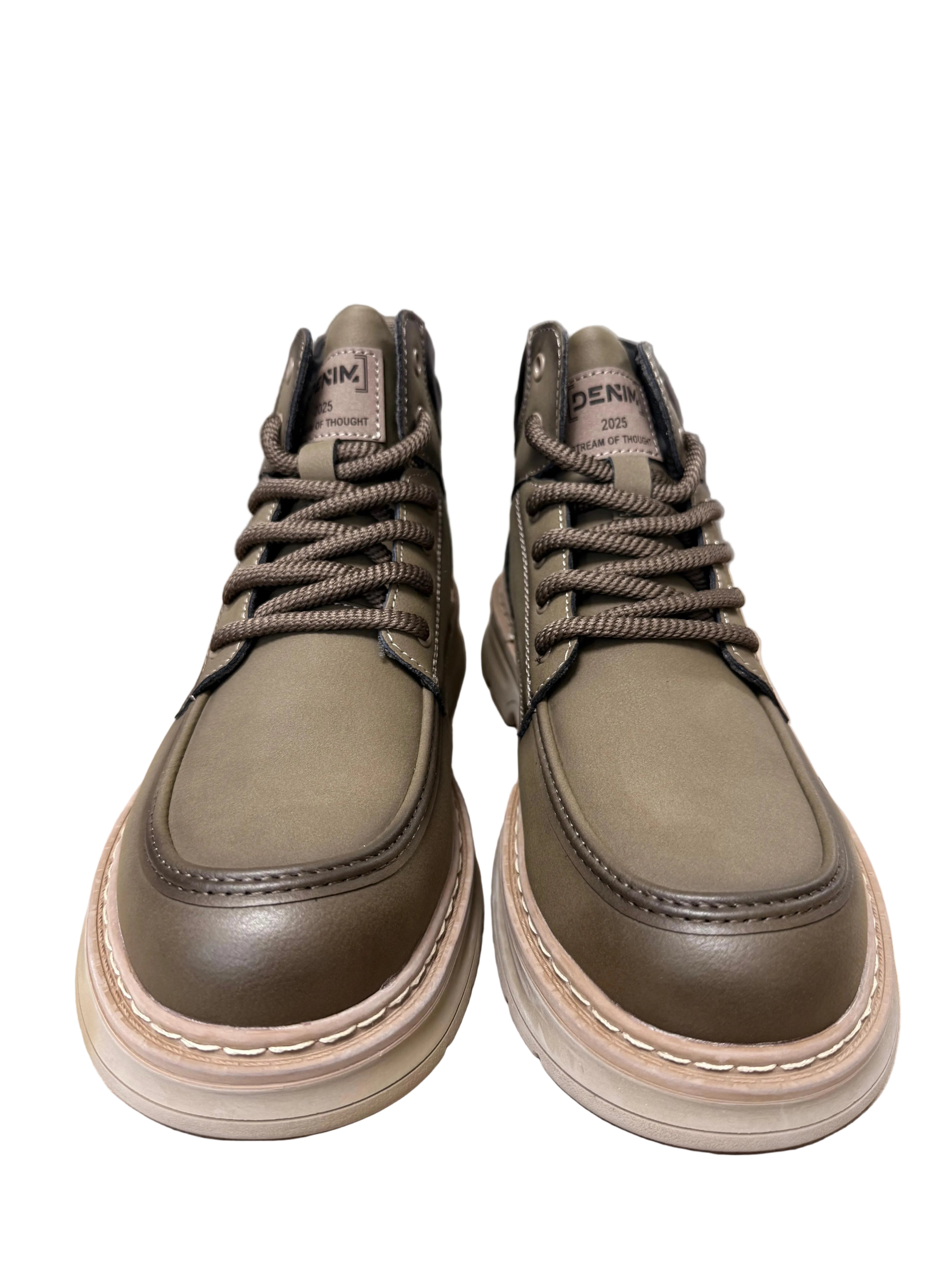 Pantofi Piele Naturala 85527 Khaki Oskon