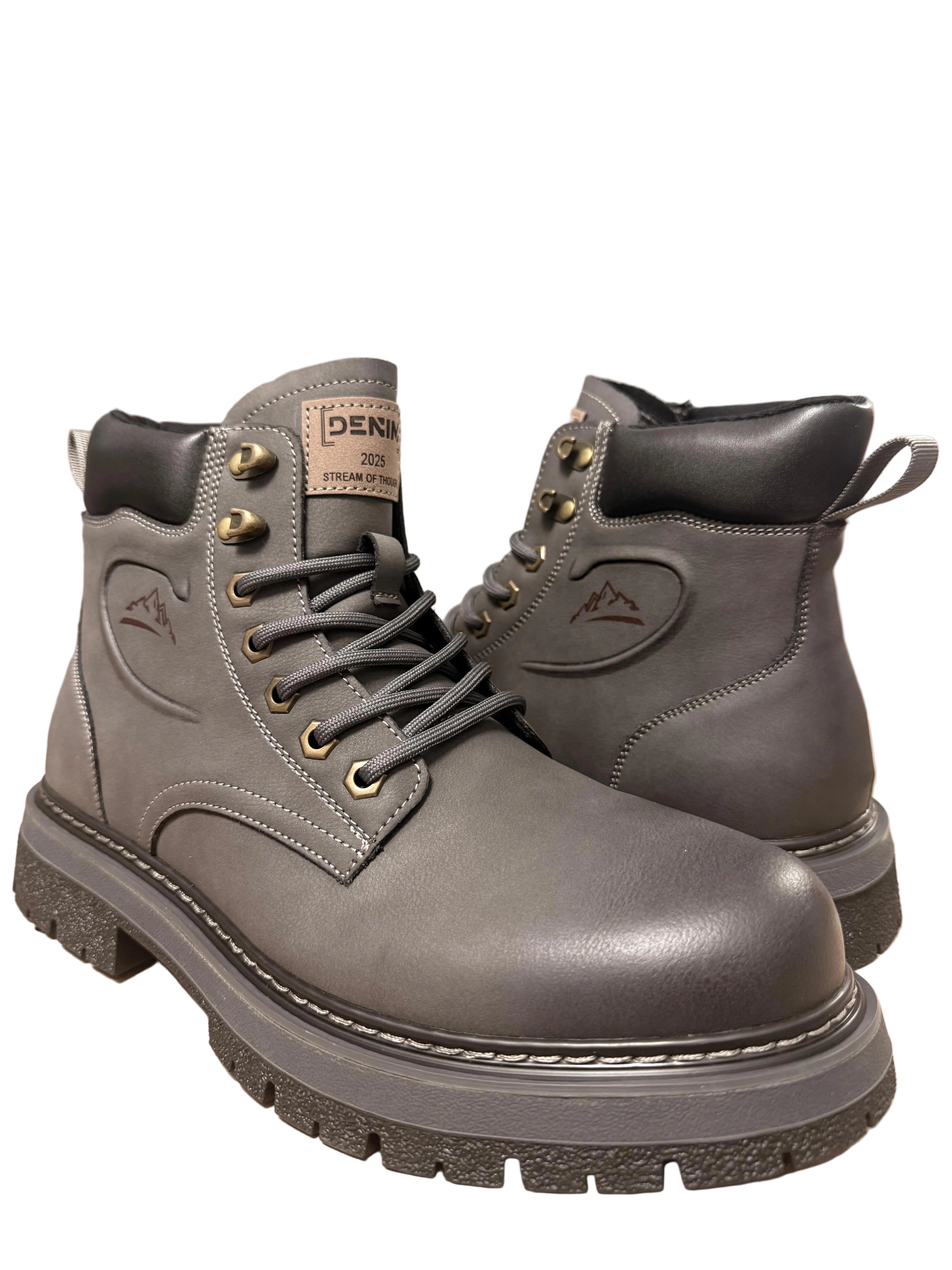 Pantofi Piele Naturala 75391 Grey Oskon