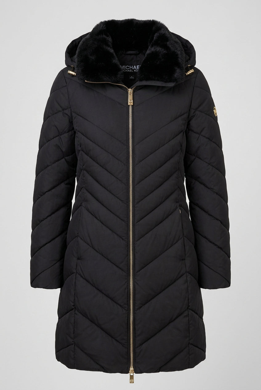 Geaca Waterproof Long Strech Black - Michael Kors