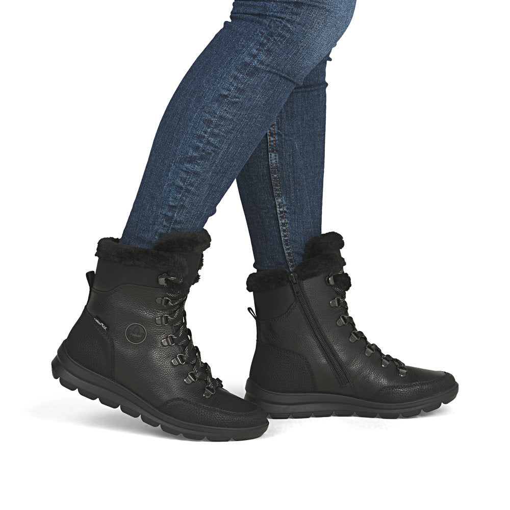 Ghete Piele Naturala Rieker Z0000-00 Black