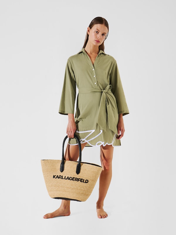 Rochie Signature Beach Oil Green - Karl Lagerfeld