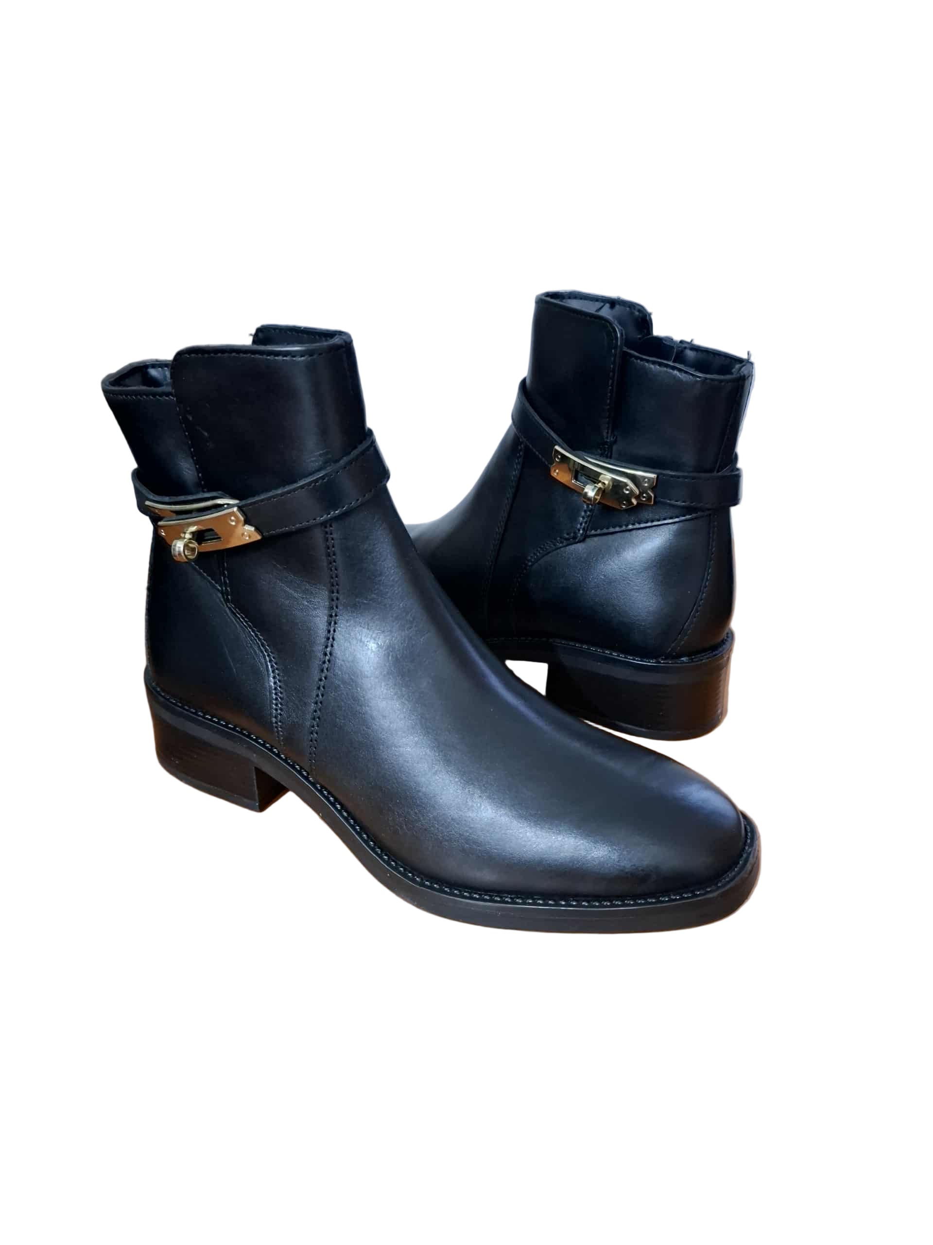 Ghete Piele Naturala Parrotto VB22-4207 Black