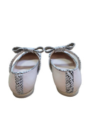 Balerini Piele Naturala Alina Beige Snake - Dolly Shoes
