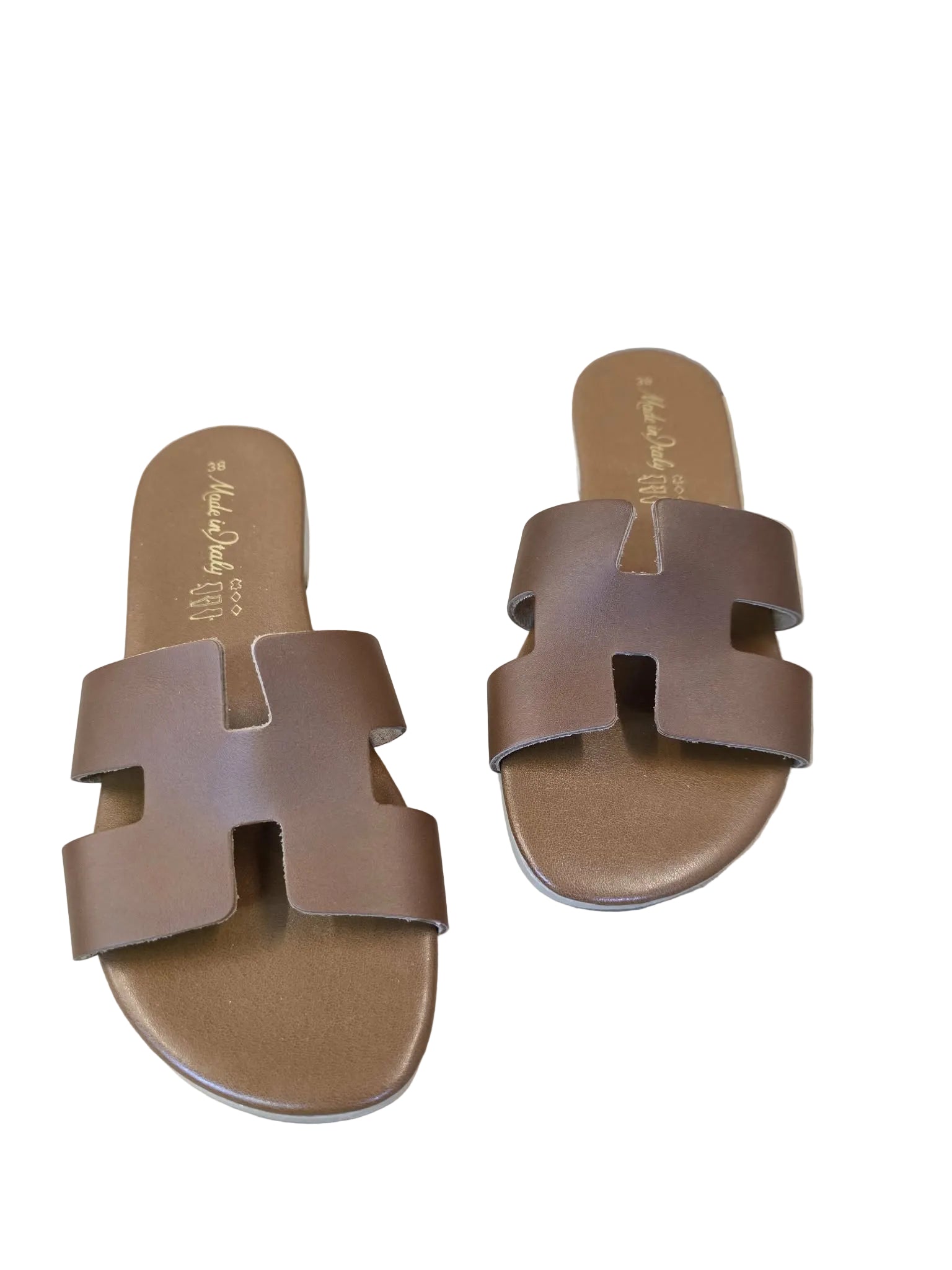 Papuci Piele Naturala Lux Vibe Italy Cuoio Nappa