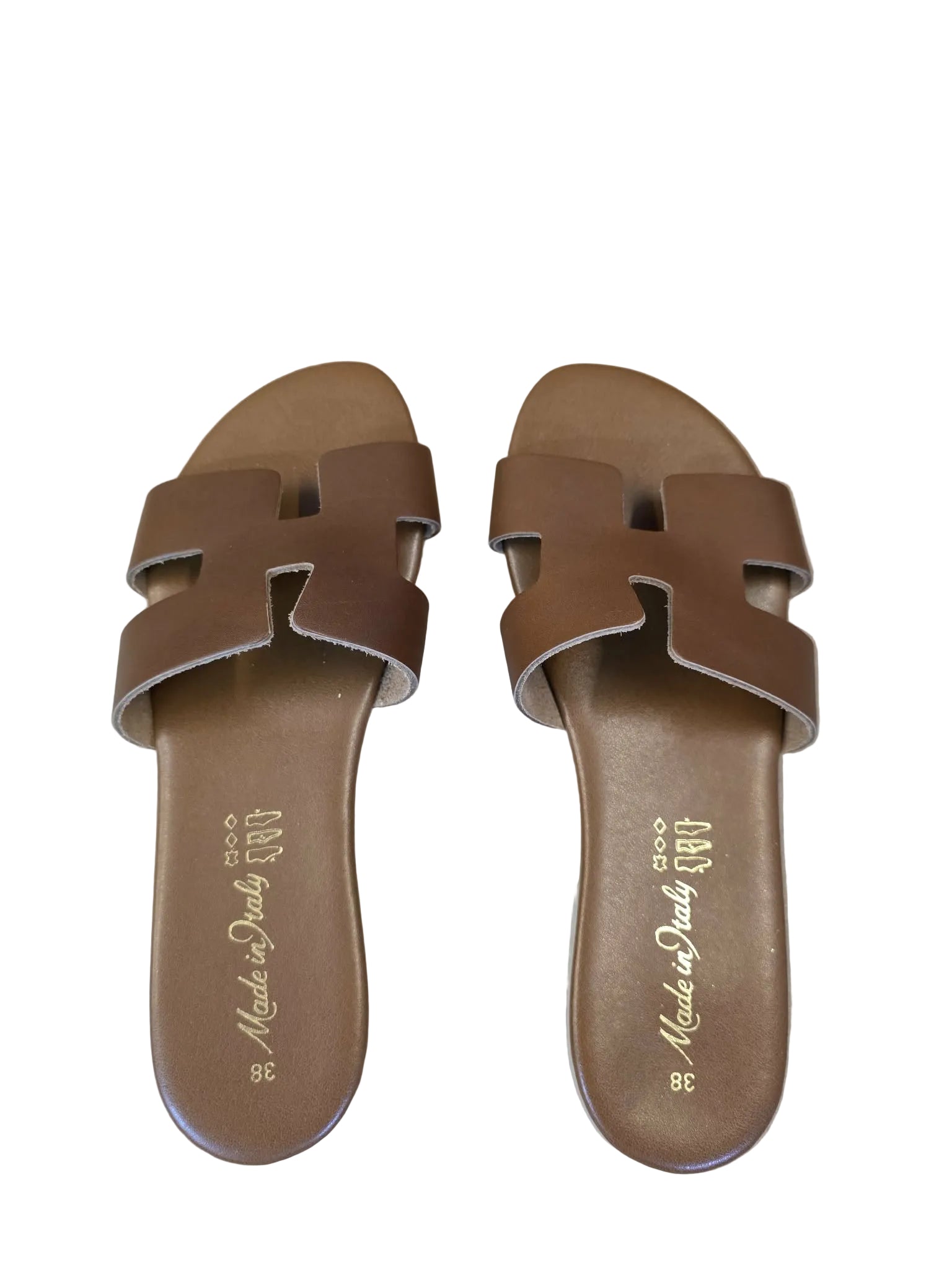 Papuci Piele Naturala Lux Vibe Italy Cuoio Nappa