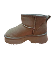 Ghete Piele Naturala Tip UGG 1274 Crosta Taupe- Energy