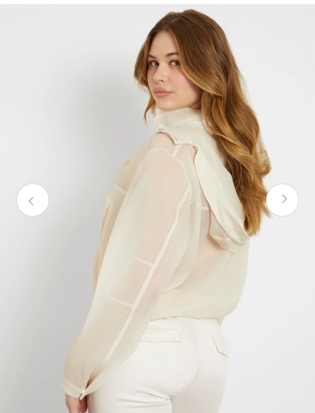 Geaca Organza Beige - Guess