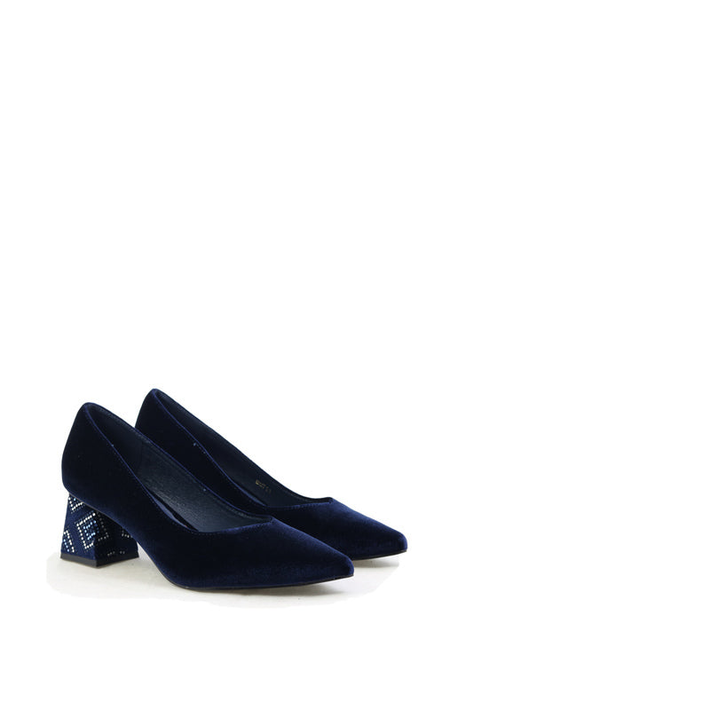Pantofi De Catifea Cu Toc BM71105 Menbur
