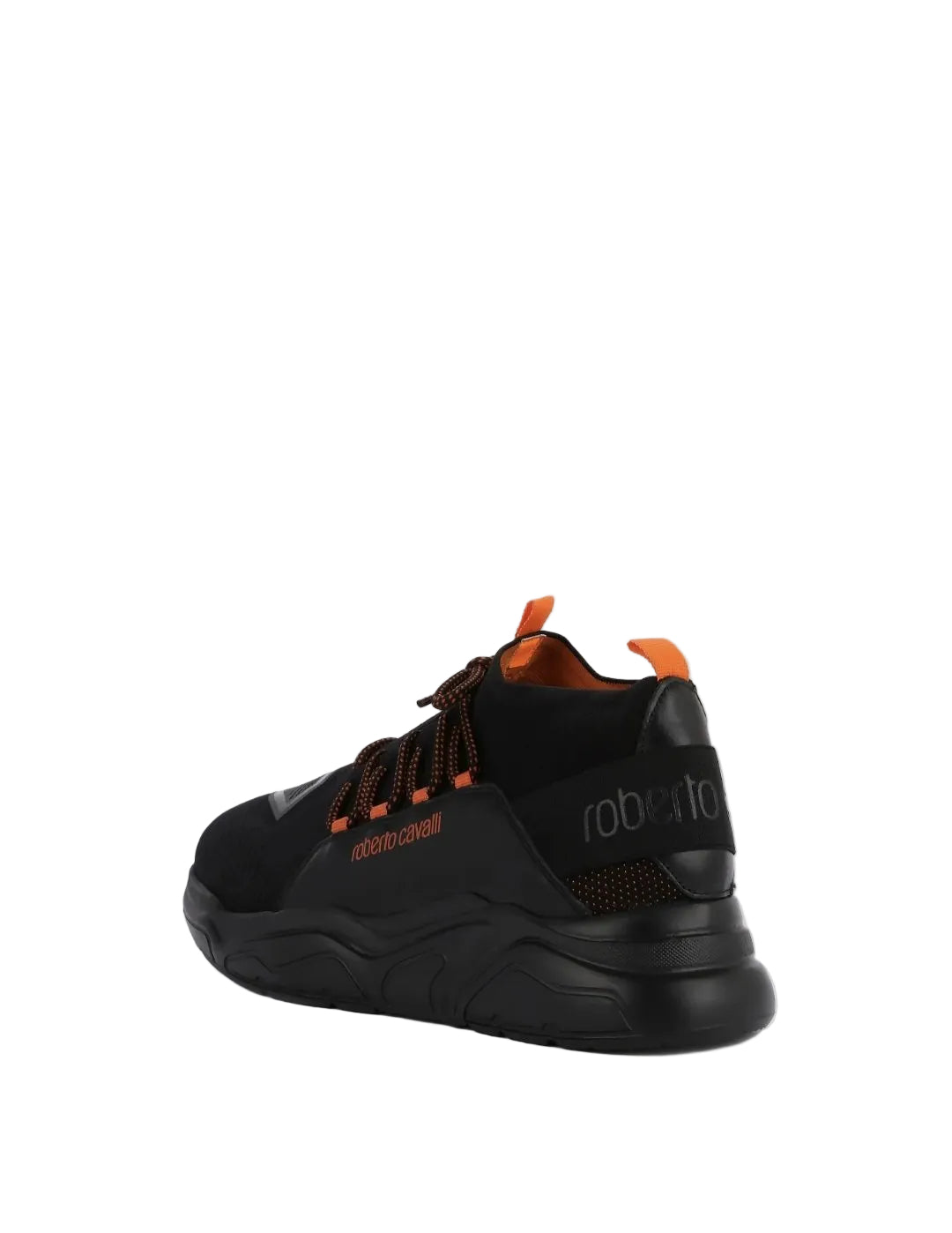 Sneakers Black Contrast Logo Strap - Roberto Cavalli