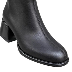 Ghete Piele Naturala ZP07 Black  - Lulu