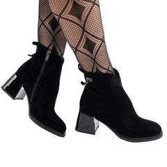 Ghete Piele Naturala ZP08-04  Black  - Lulu
