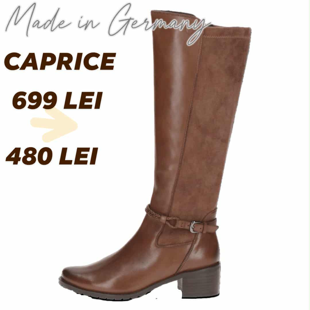 Cizme Piele Naturala Fiona COGNAC - Caprice