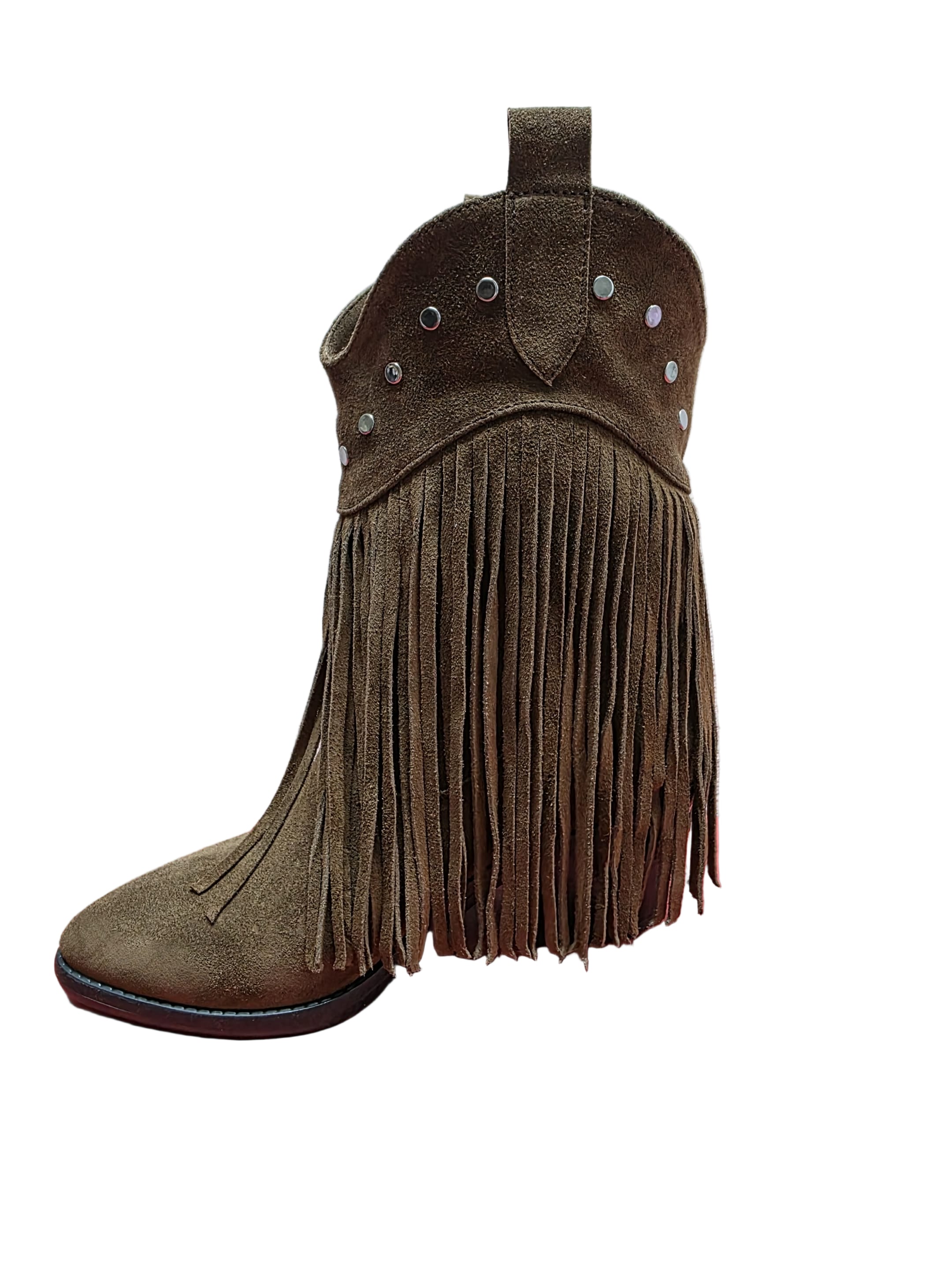 Botine Piele Naturala Giulia Brown Suede - Dolly Shoes