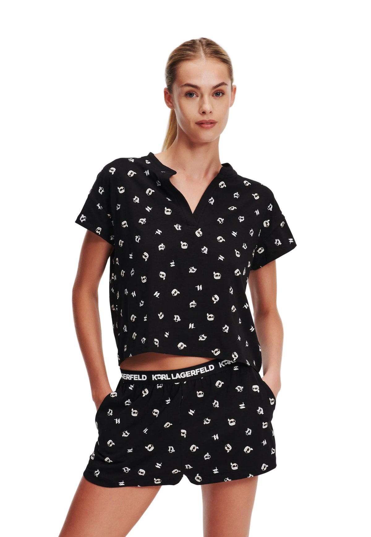 Pijama Ikon Short Set - Karl Lagerfeld