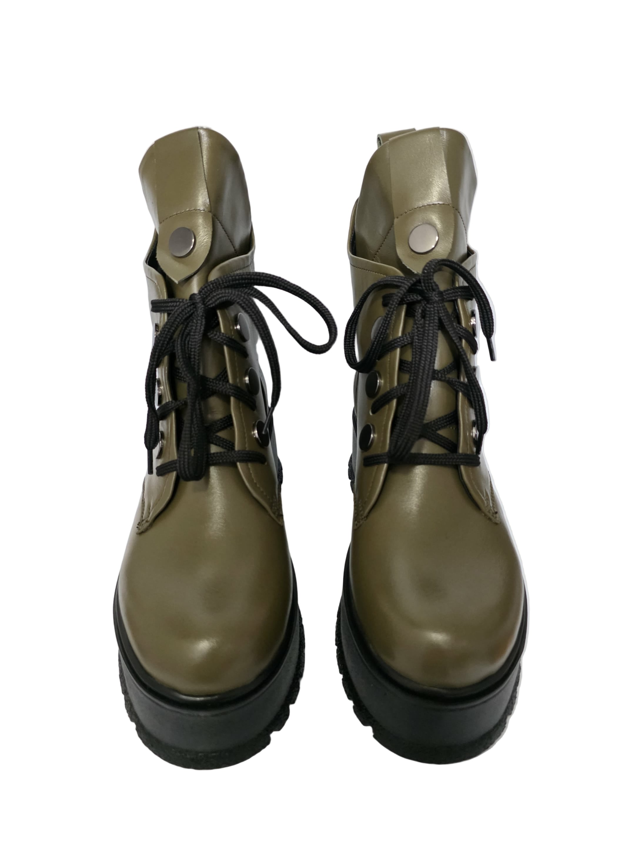 Ghete Piele Naturala Desiree Olive - Dolly Shoes