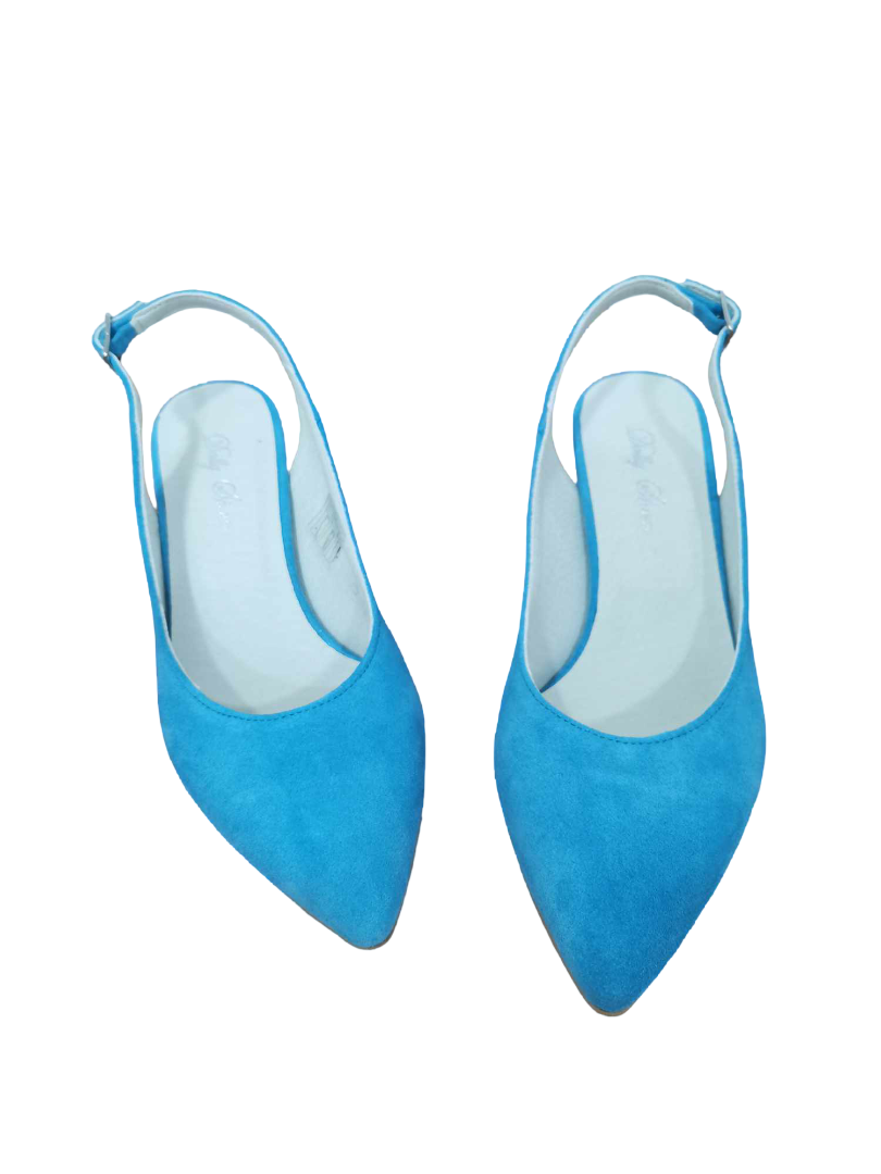 Pantofi Piele Naturala Alma Blu - Dolly Shoes