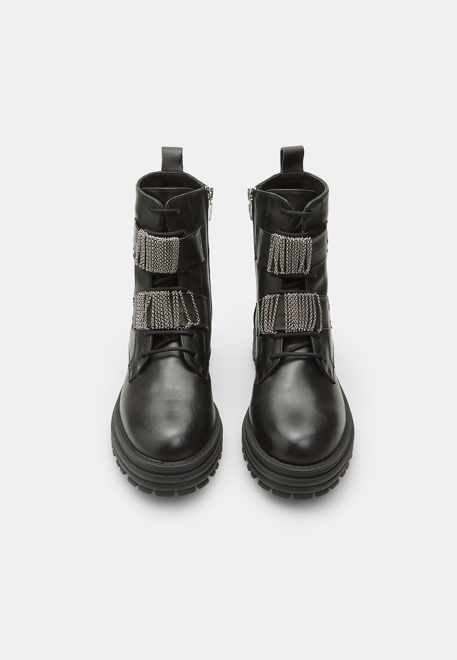 Ghete Piele Naturala Franci QR8 Black