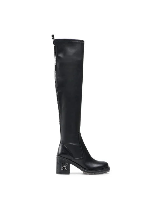 Cizme Piele Naturala KL33690 Black - Karl Lagerfeld