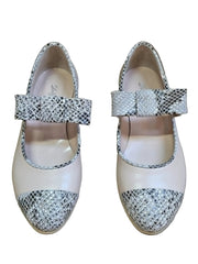 Balerini Piele Naturala Alina Beige Snake - Dolly Shoes