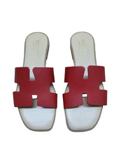 Papuci Piele Naturala Lux Vibe Rosii Bellini