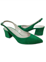 Pantofi Piele Naturala Alma Verde - Dolly Shoes