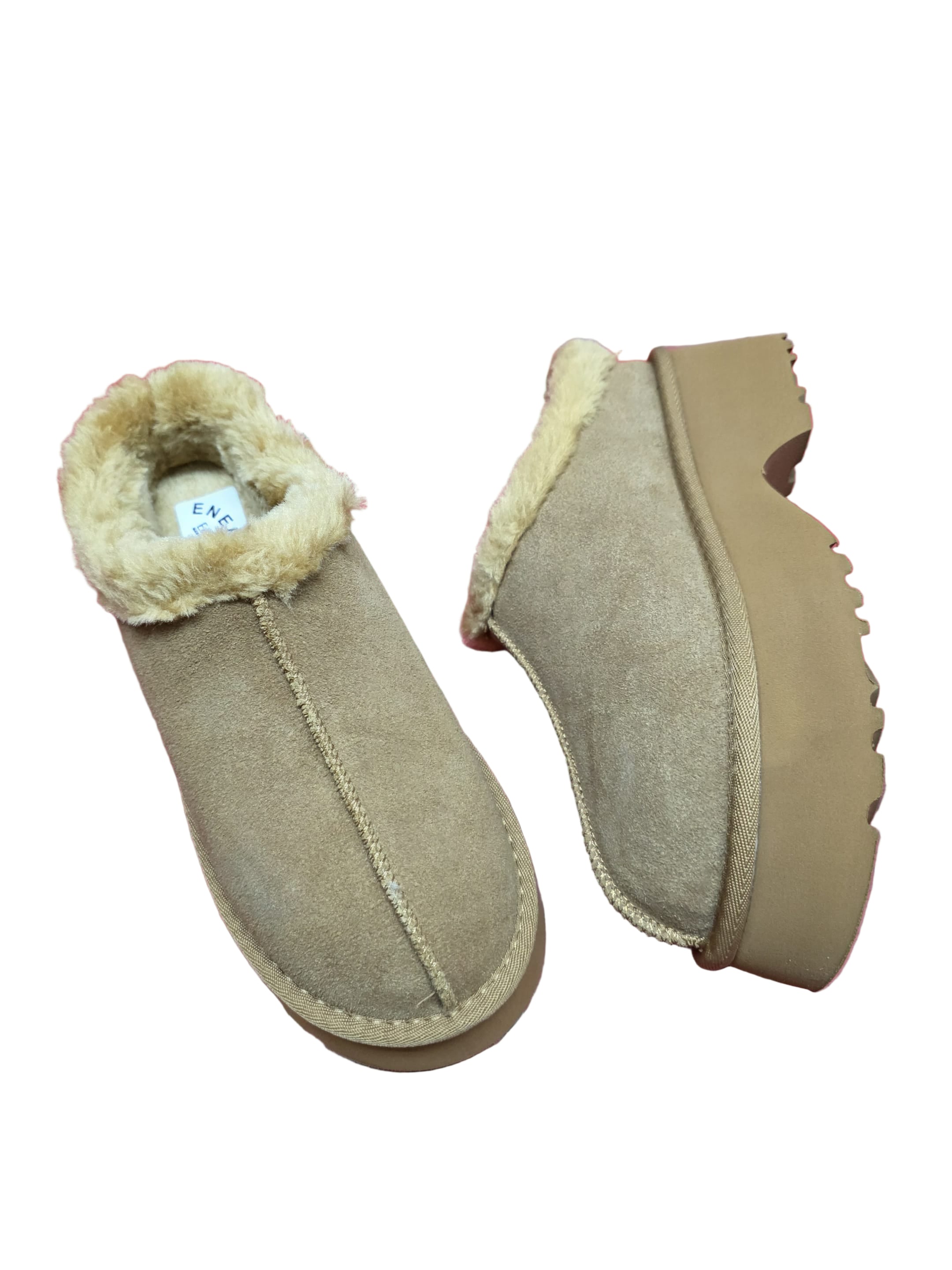 Sabot Piele Naturala Tip UGG 1273 Camel - Energy