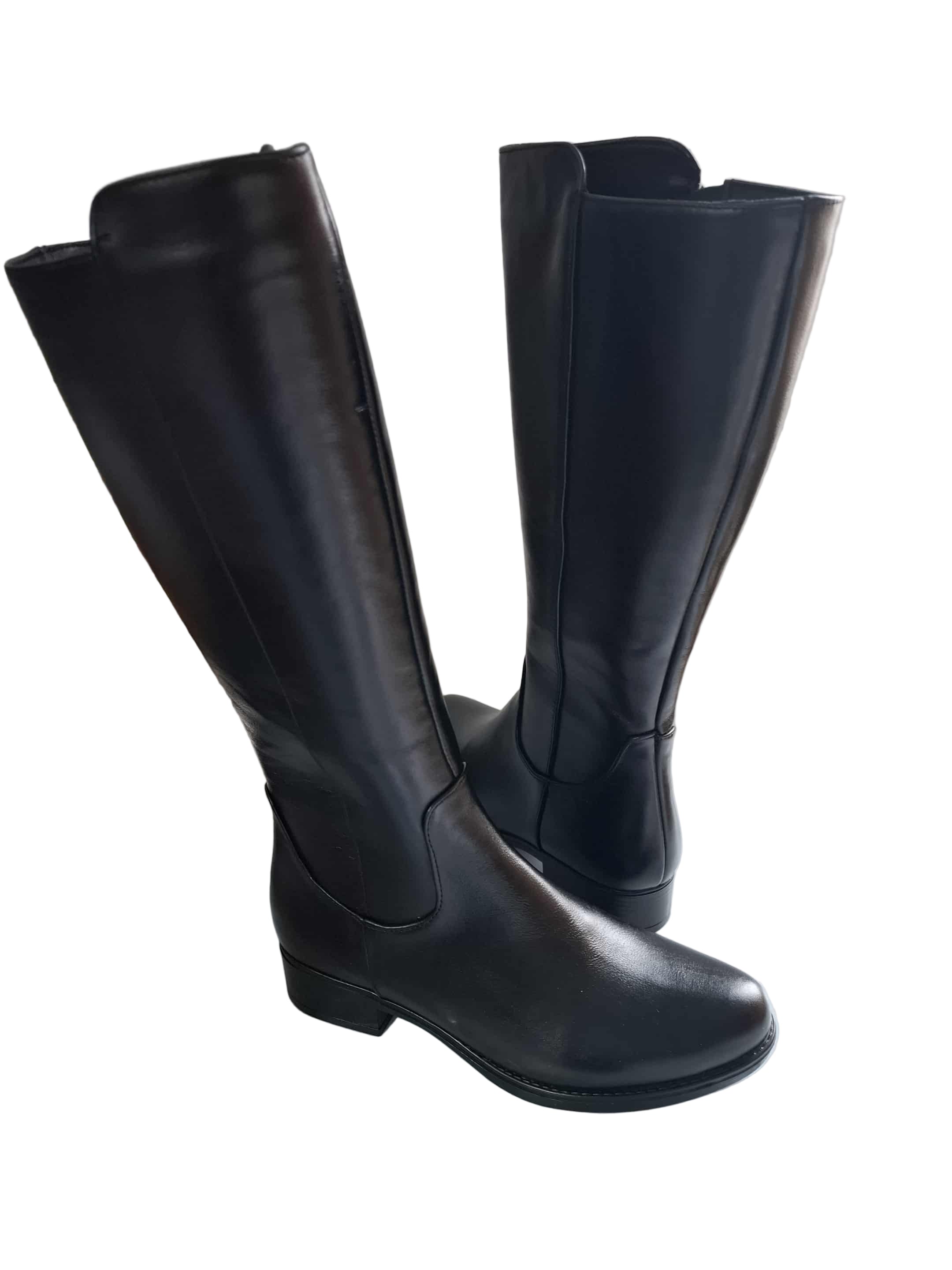 Cizme Piele Naturala  Capri Black Nappa - Dolly Shoes