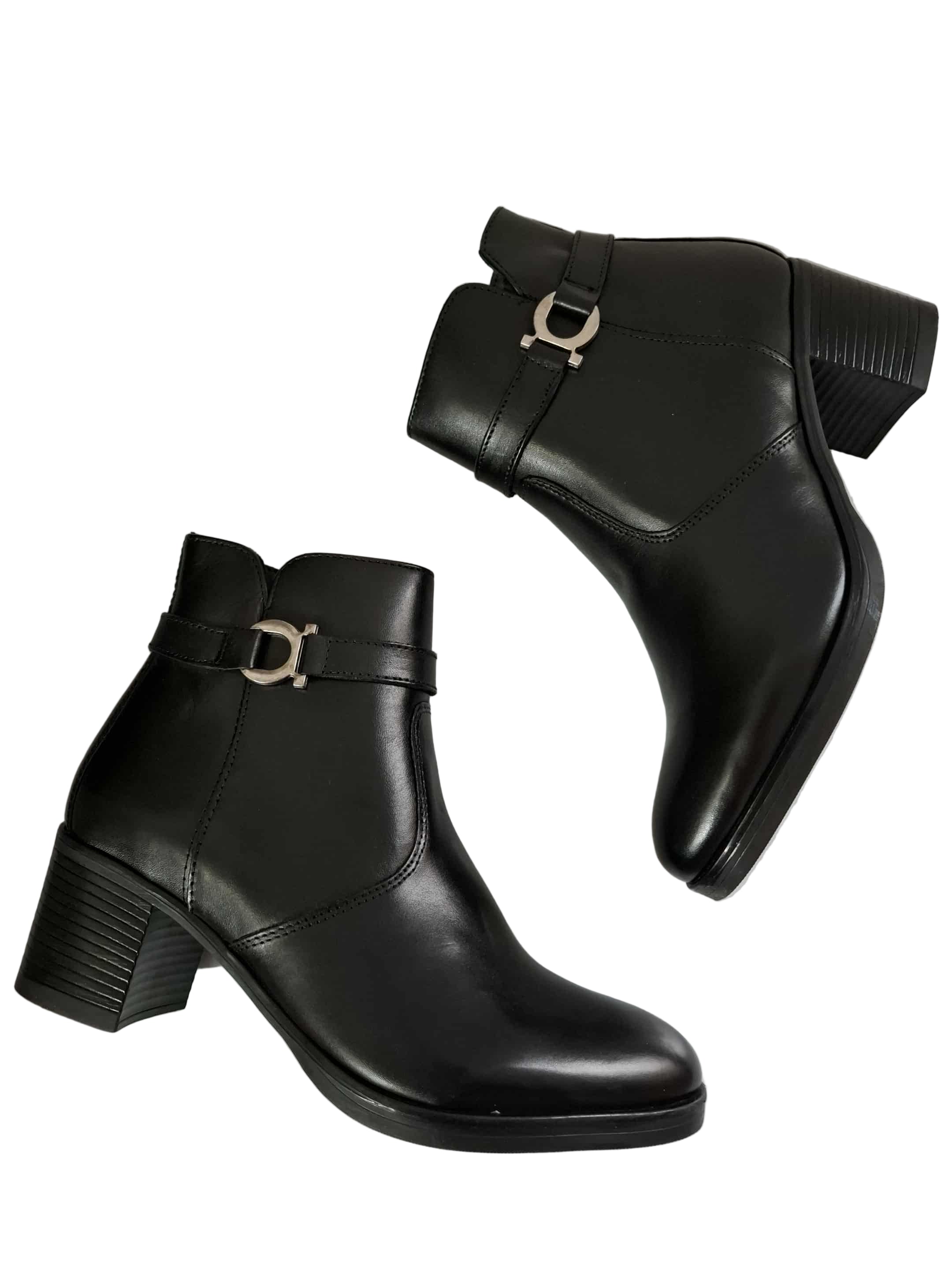 Ghete Piele Naturala Parrotto VH07H05 Black