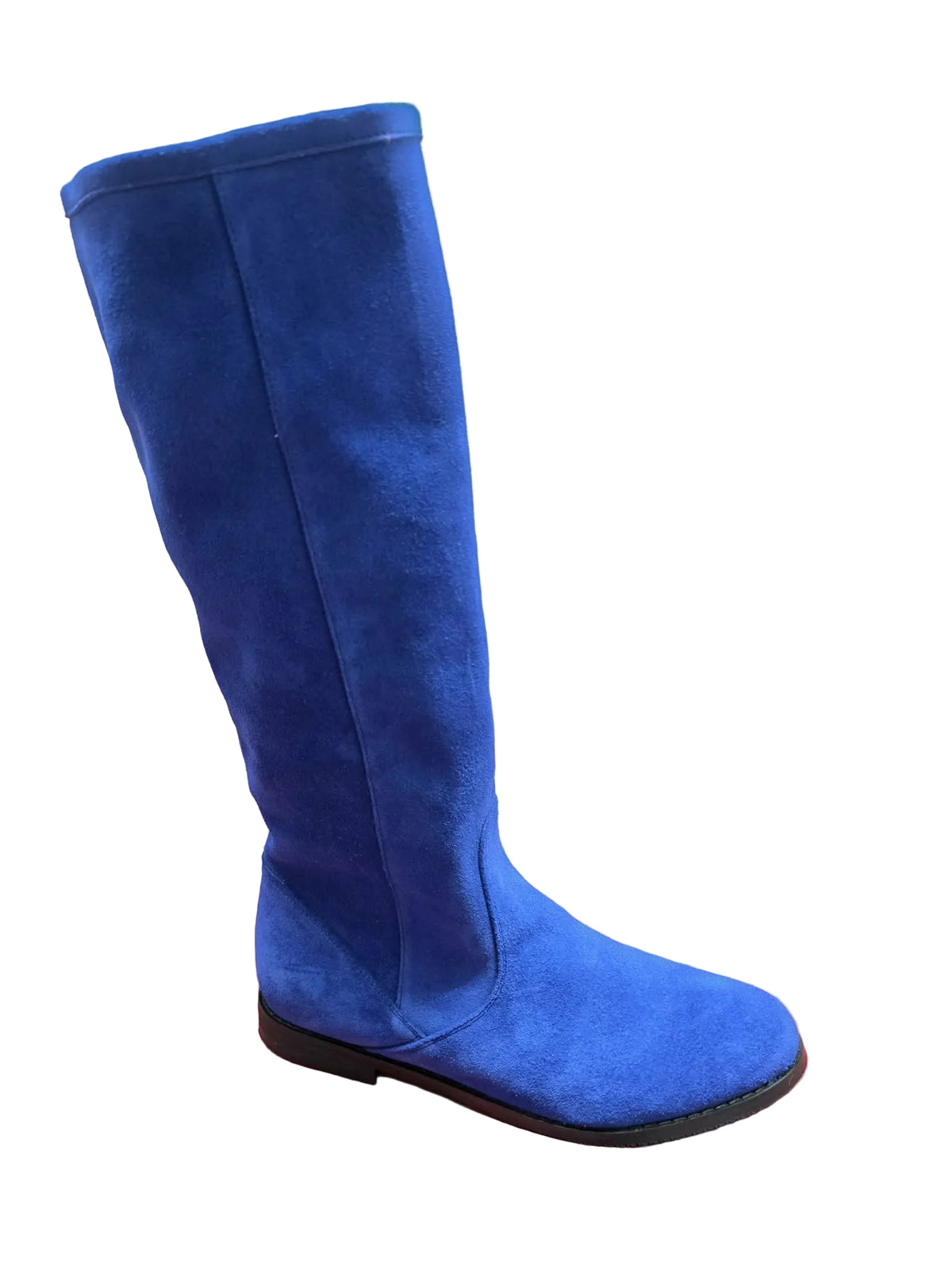Cizme Piele Naturala Roberta Royal Blu Suede - Dolly Shoes