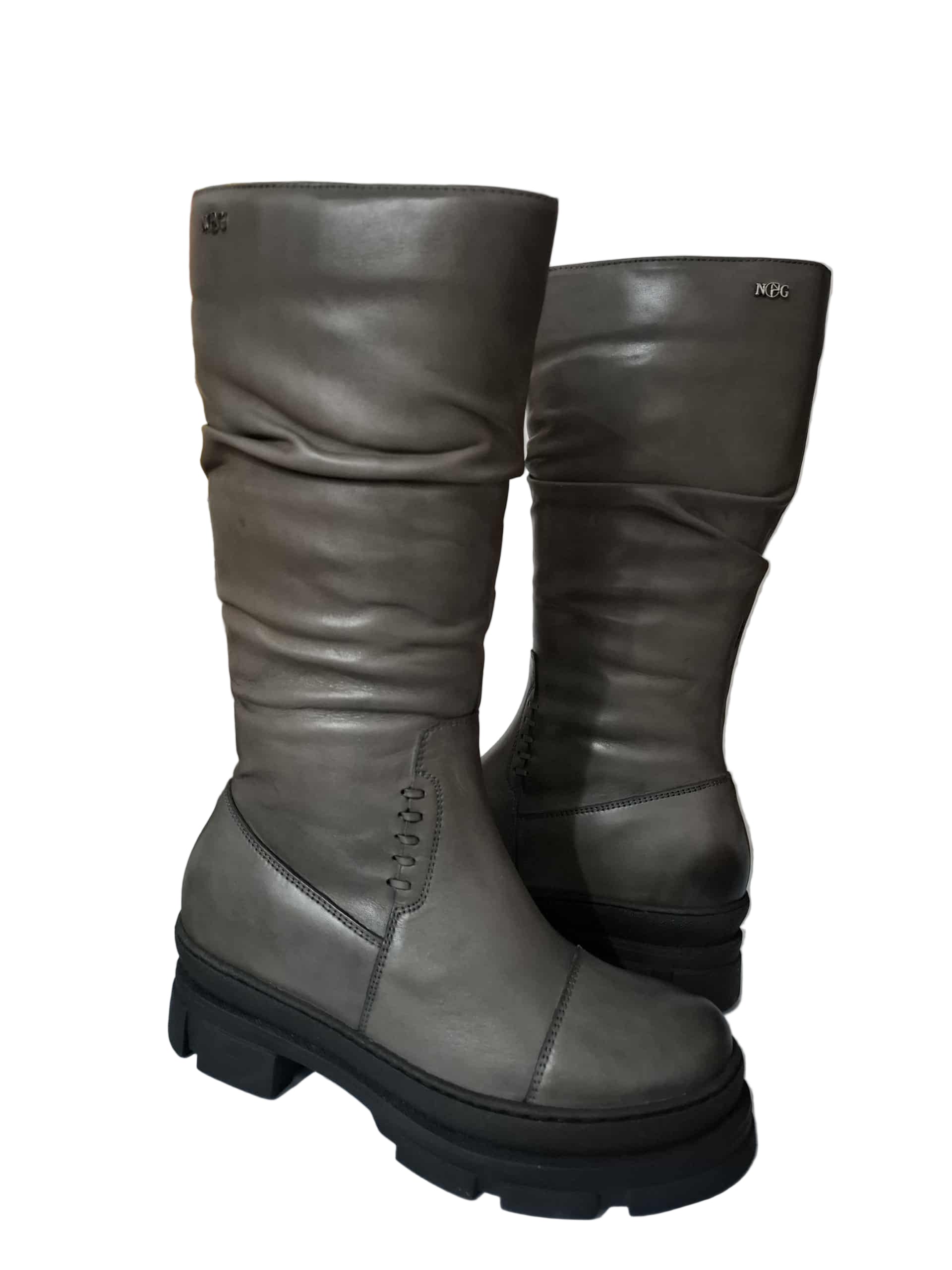 Cizme Piele Naturala Nazareno Gabrielli  Black