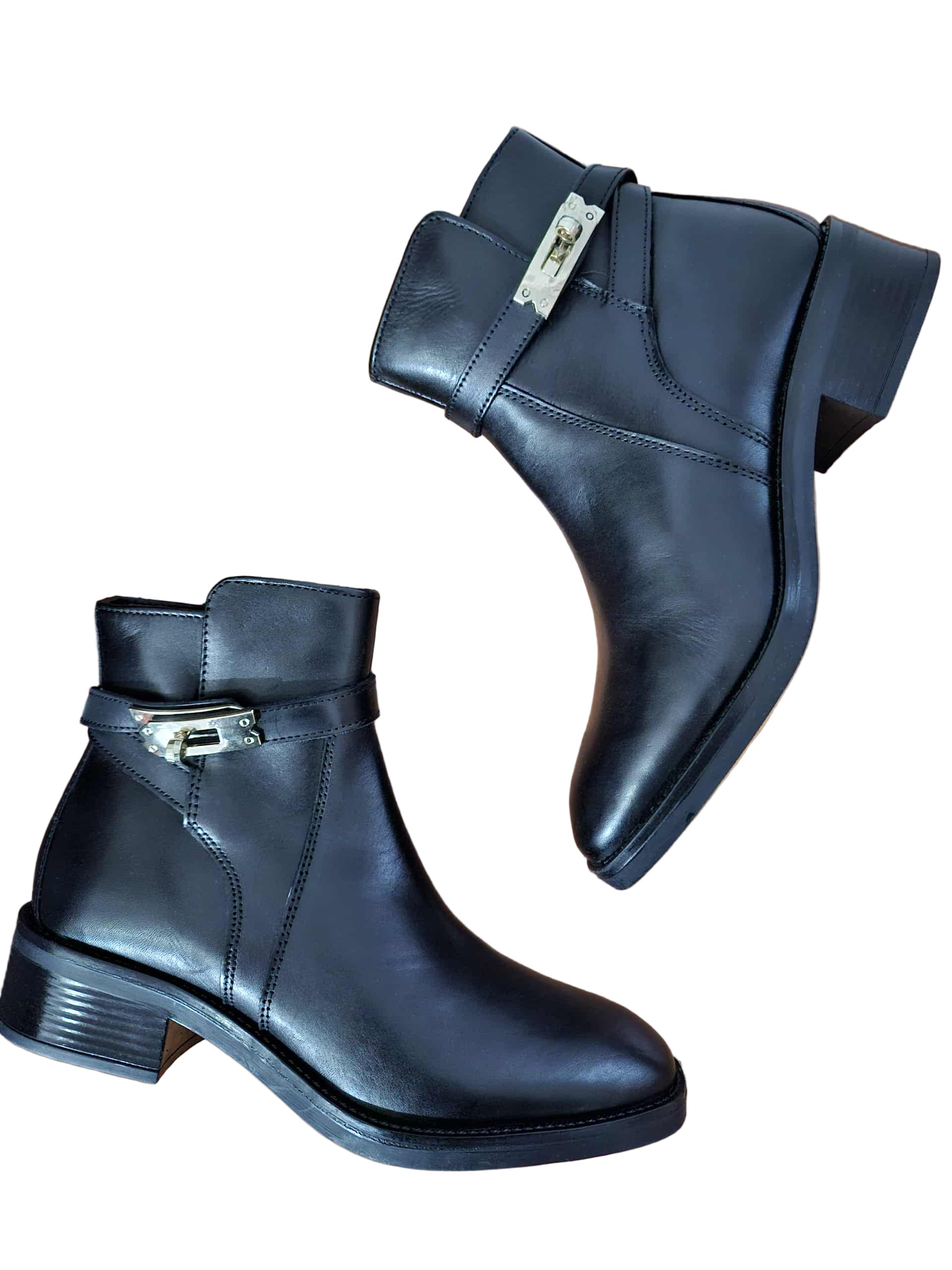 Ghete Piele Naturala Parrotto VB22-4207 Black