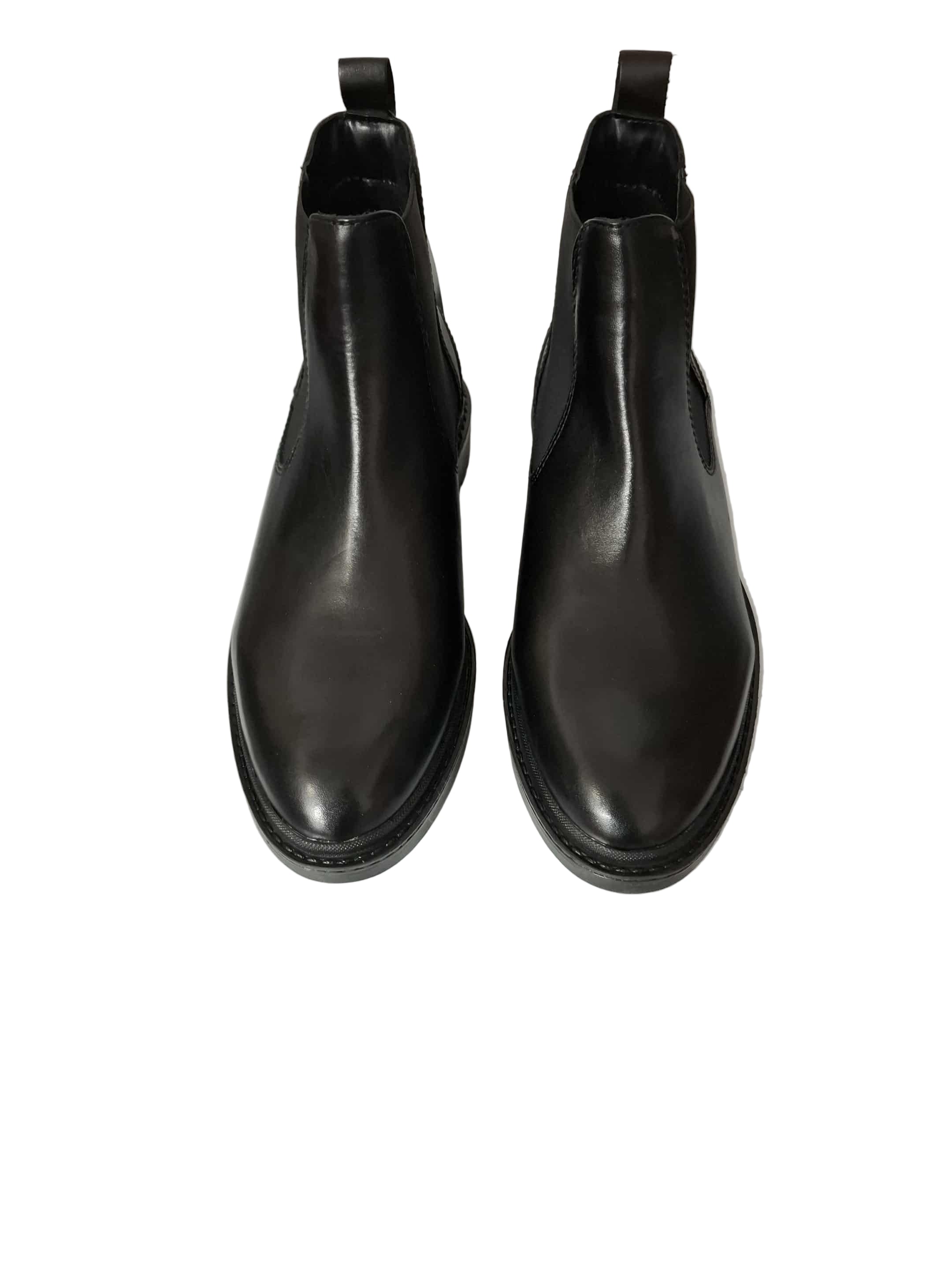 Ghete Piele Naturala YB13-4201 Black Parrotto