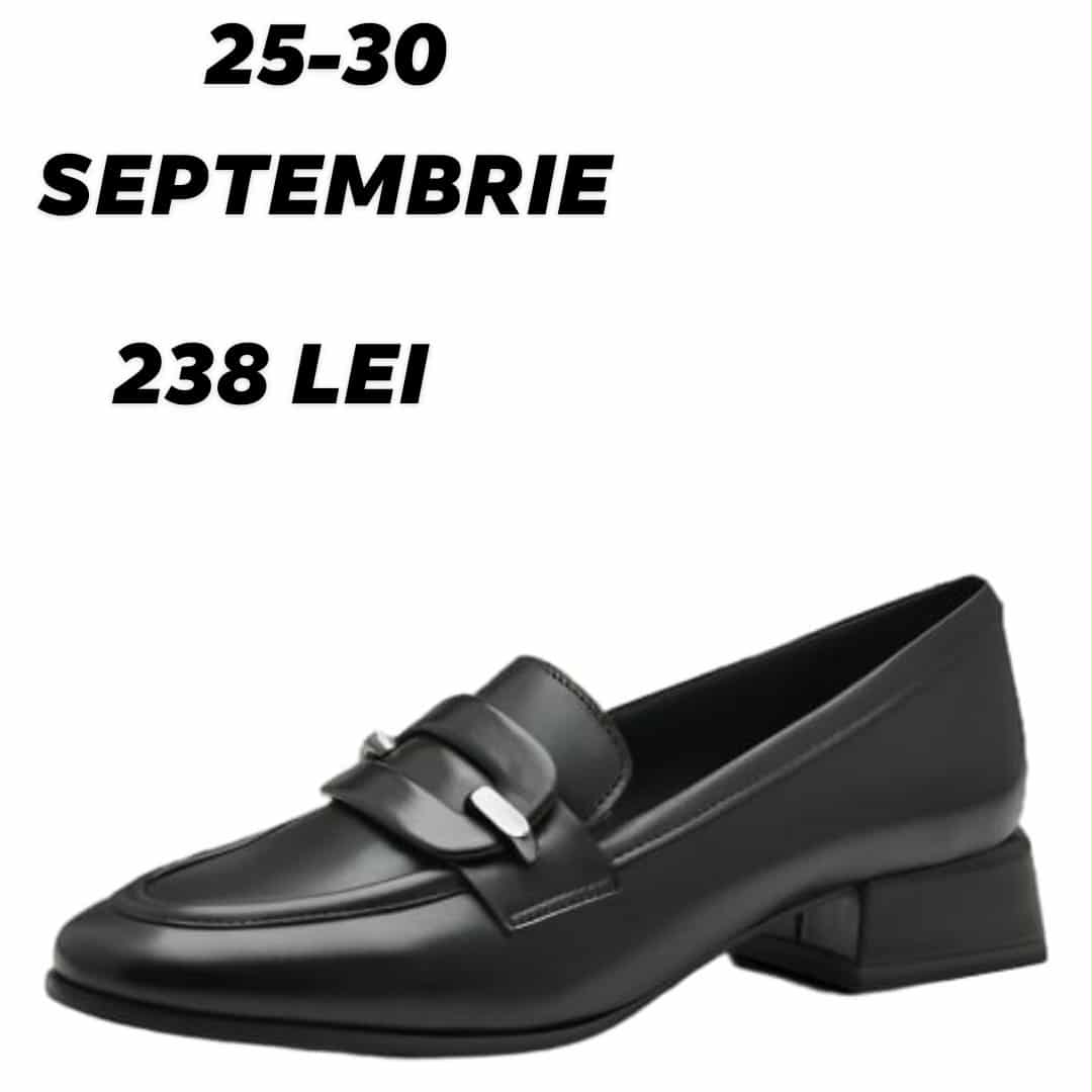 Pantofi Piele Naturala Lumen Black - Marco Tozzi