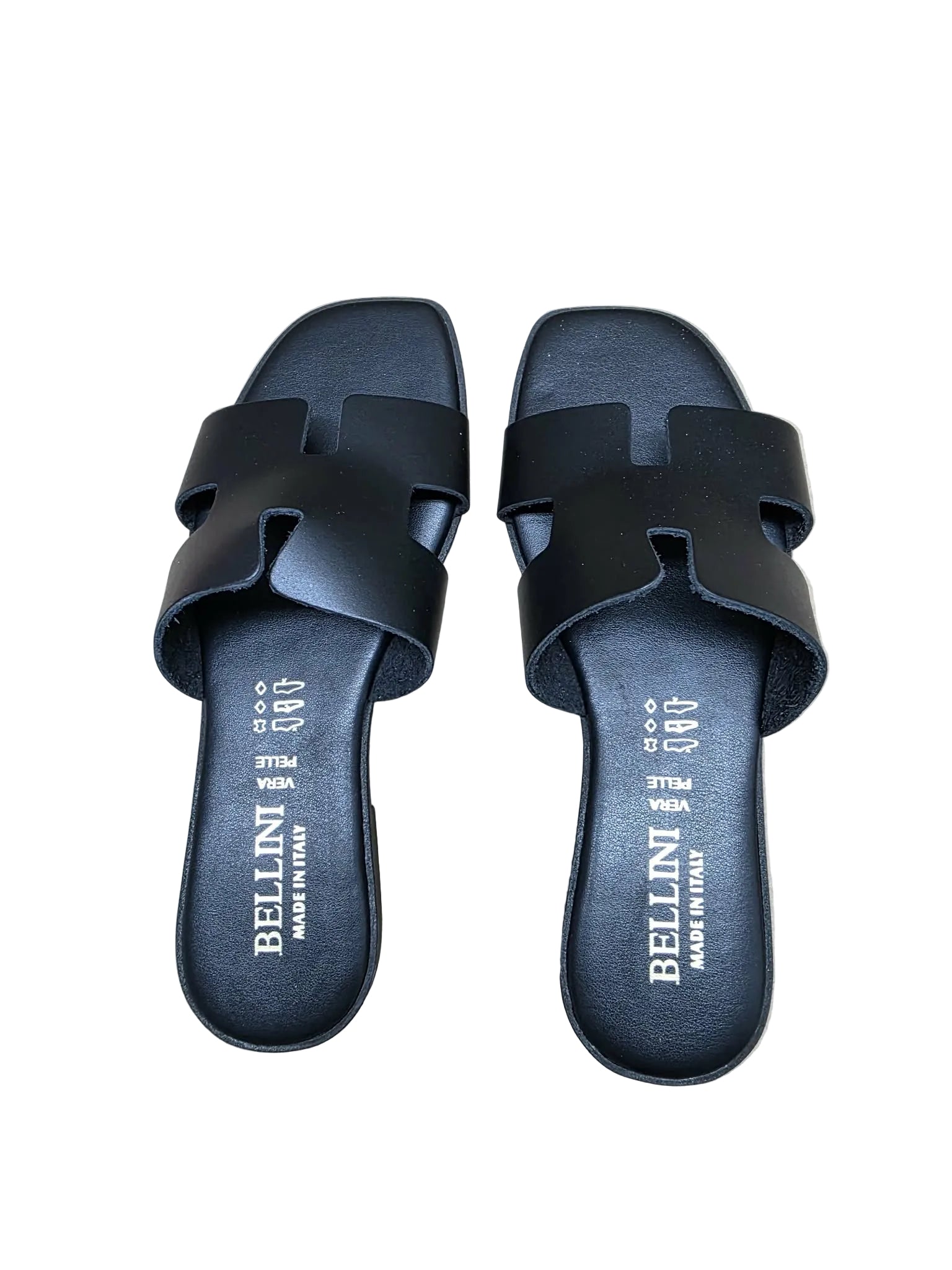 Papuci Piele Naturala Lux Vibe Negru Bellini