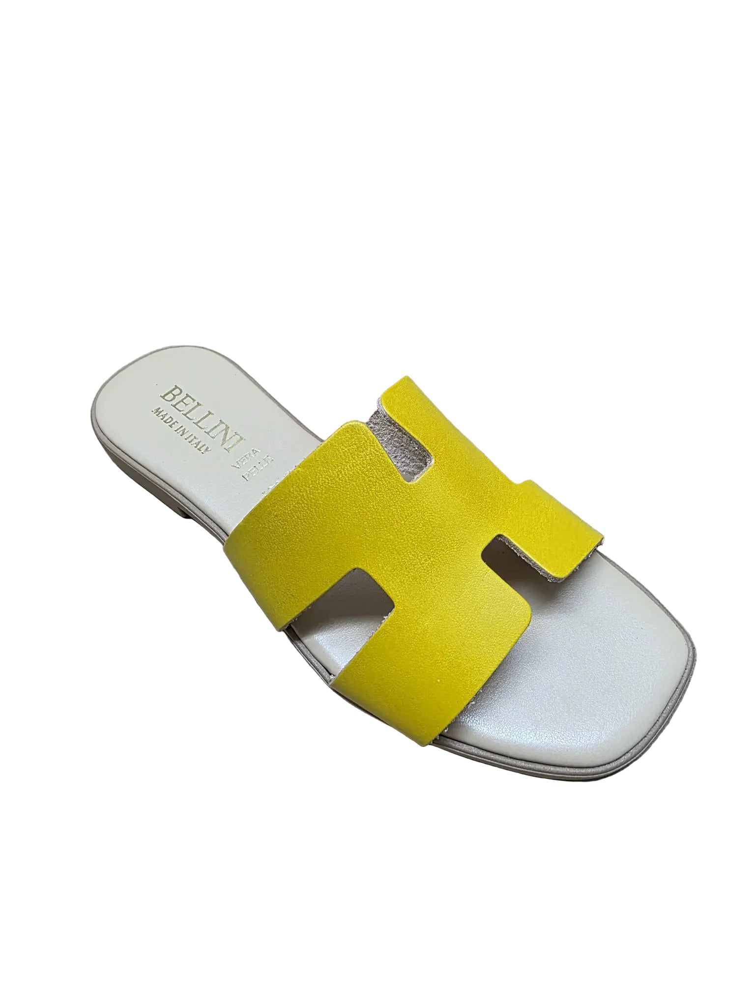 Papuci Piele Naturala Lux Vibe Galben Bellini