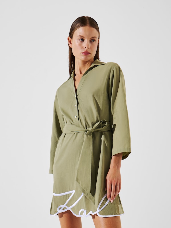 Rochie Signature Beach Oil Green - Karl Lagerfeld
