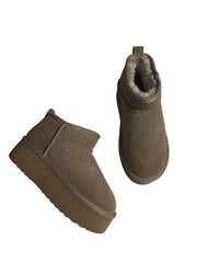 Ghete Piele Naturala Tip UGG 1250 Taupe - Energy