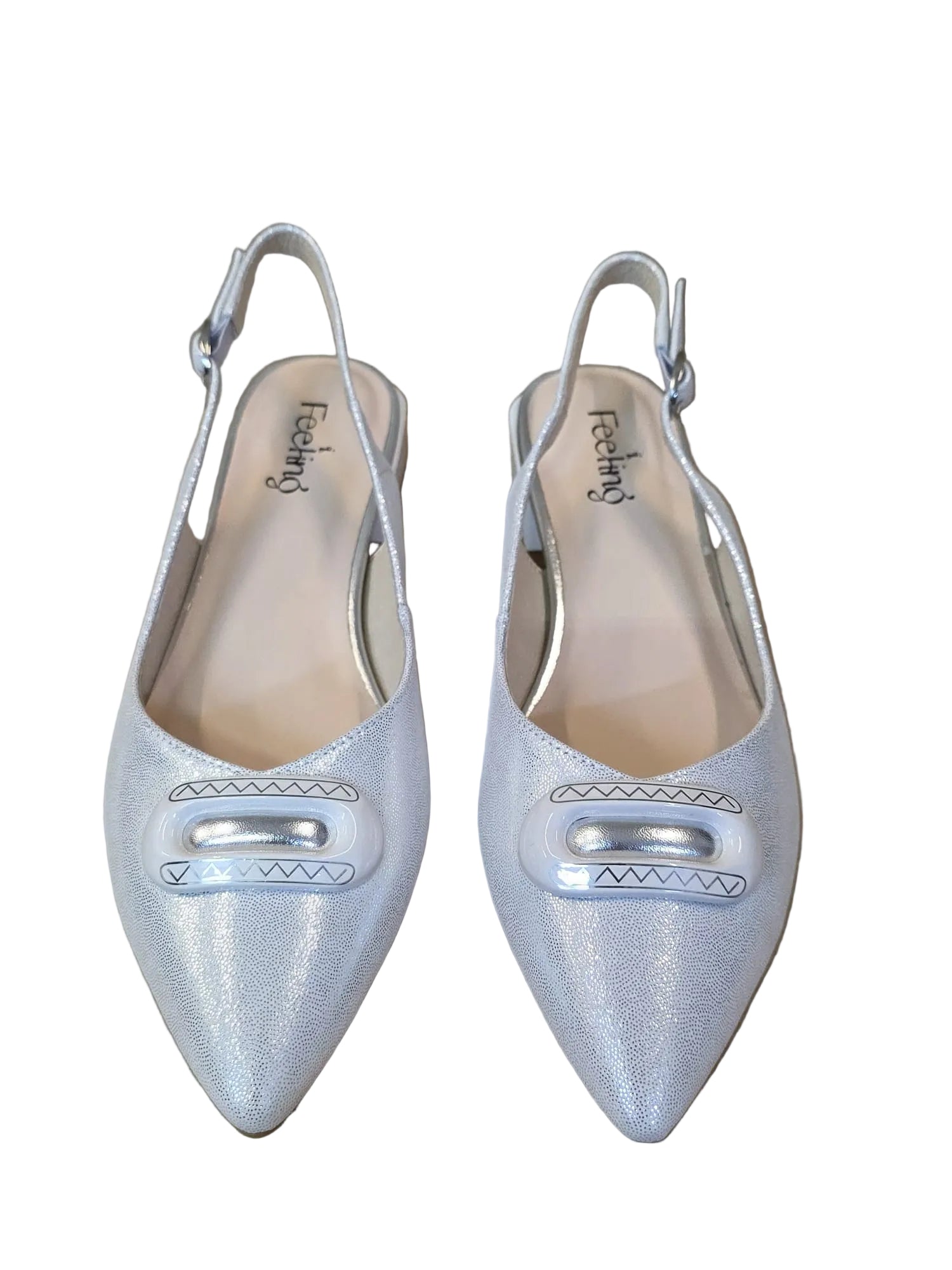 Pantofi Piele Naturala Feeling 26-531-01 Silver