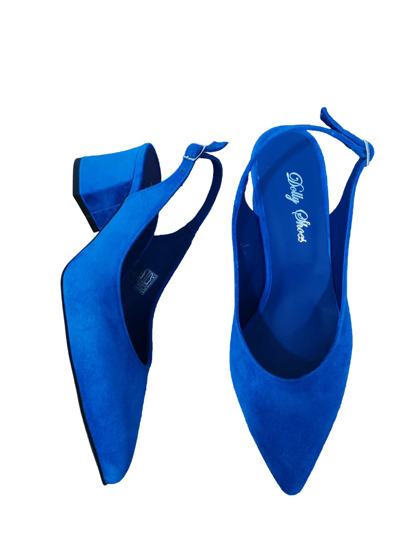 Pantofi Piele Naturala Alma Royal Blu - Dolly Shoes