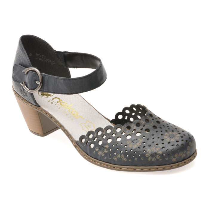 Pantofi Piele Naturala Rieker 40902-14 Bleumarin