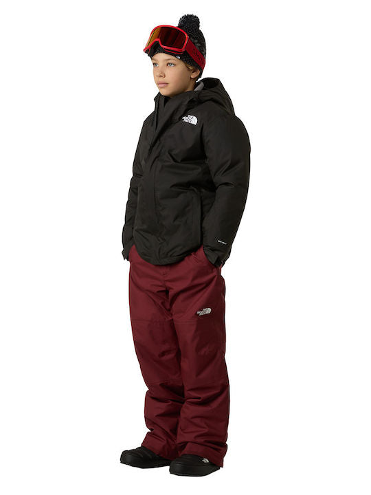 The North Face Geacă Impermeabilă și Antivânt pentru Copii cu Glugă Neagră