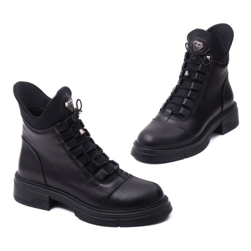 Ghete Piele Naturala 087 500 Black Dogati