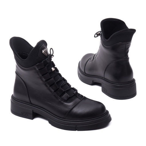 Ghete Piele Naturala 087 500 Black Dogati